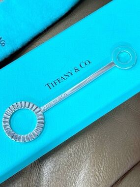 Auth Tiffany & Co. Soap bubble stick .925 Sterling Silver Box Pouch